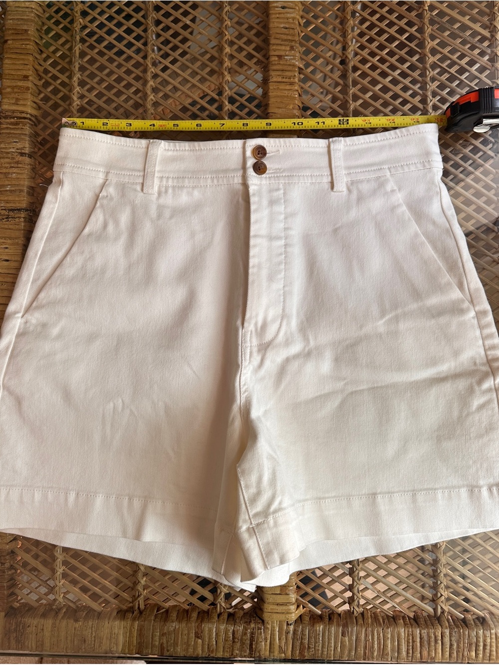 Women’s White High-Rise Shorts 10